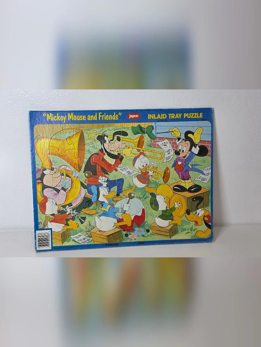 💙Vintage Mickey Mouse And Friends Tray Puzzle Music Scene